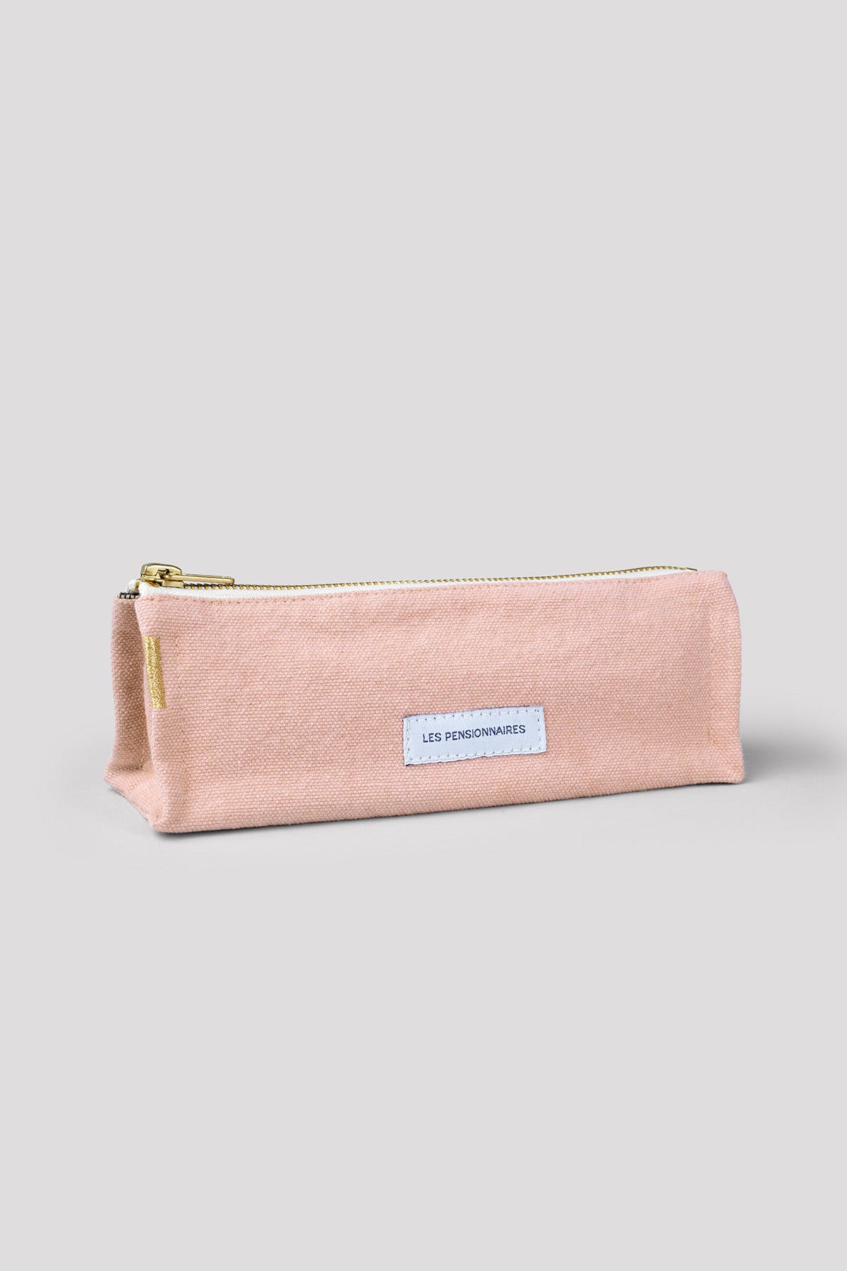 Trousse à crayons en toile de coton bio rose clair Les pensionnaires