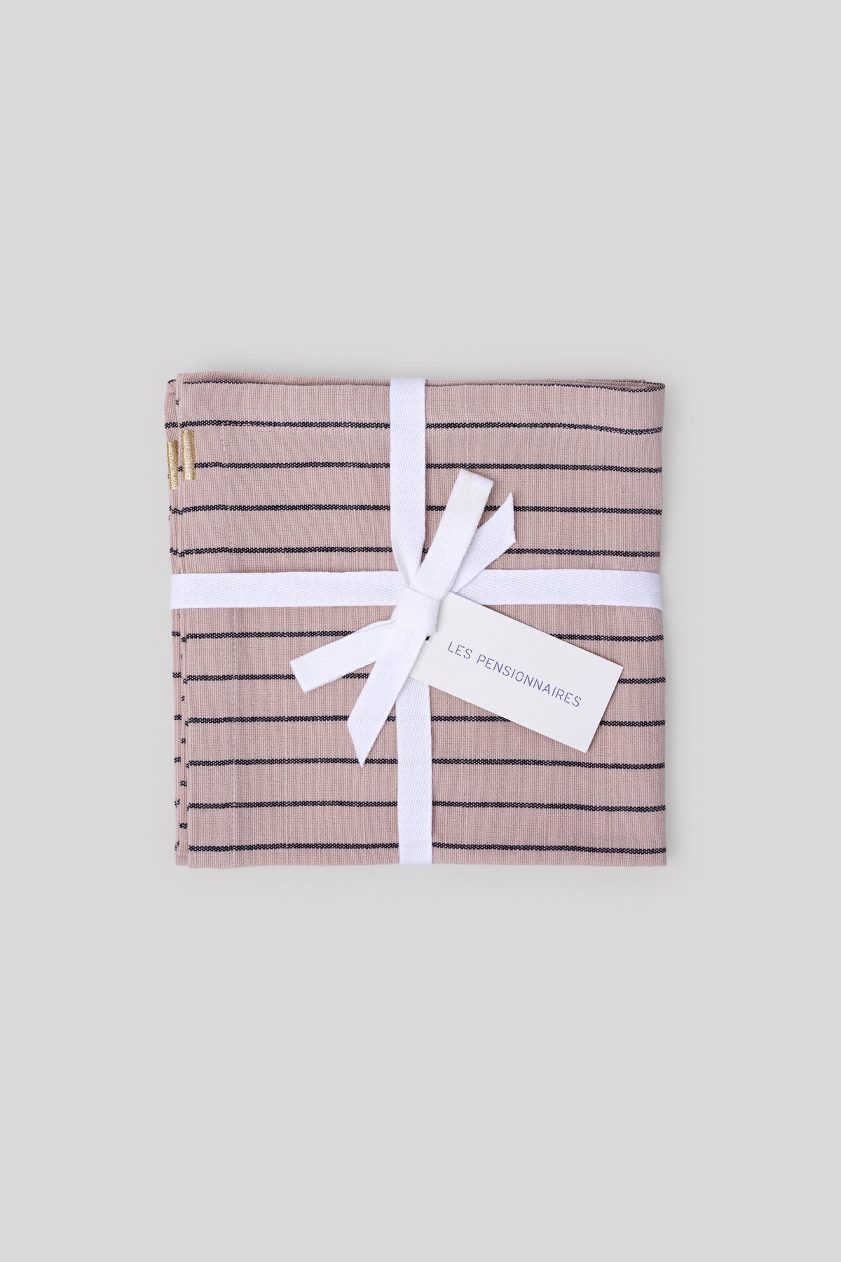 Serviettes-de-table-rose-rayures-noires-coton-les-pensionnaires