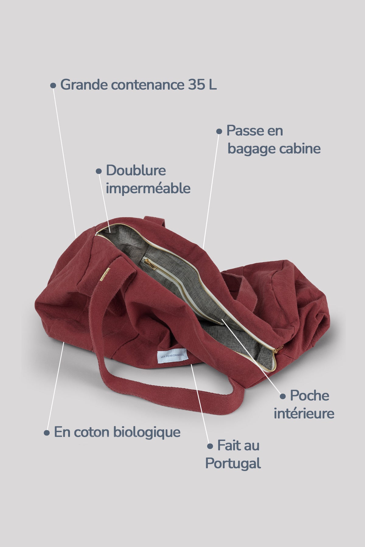 sac-weekend-rouge-coton-bio-les-pensionnaires-details