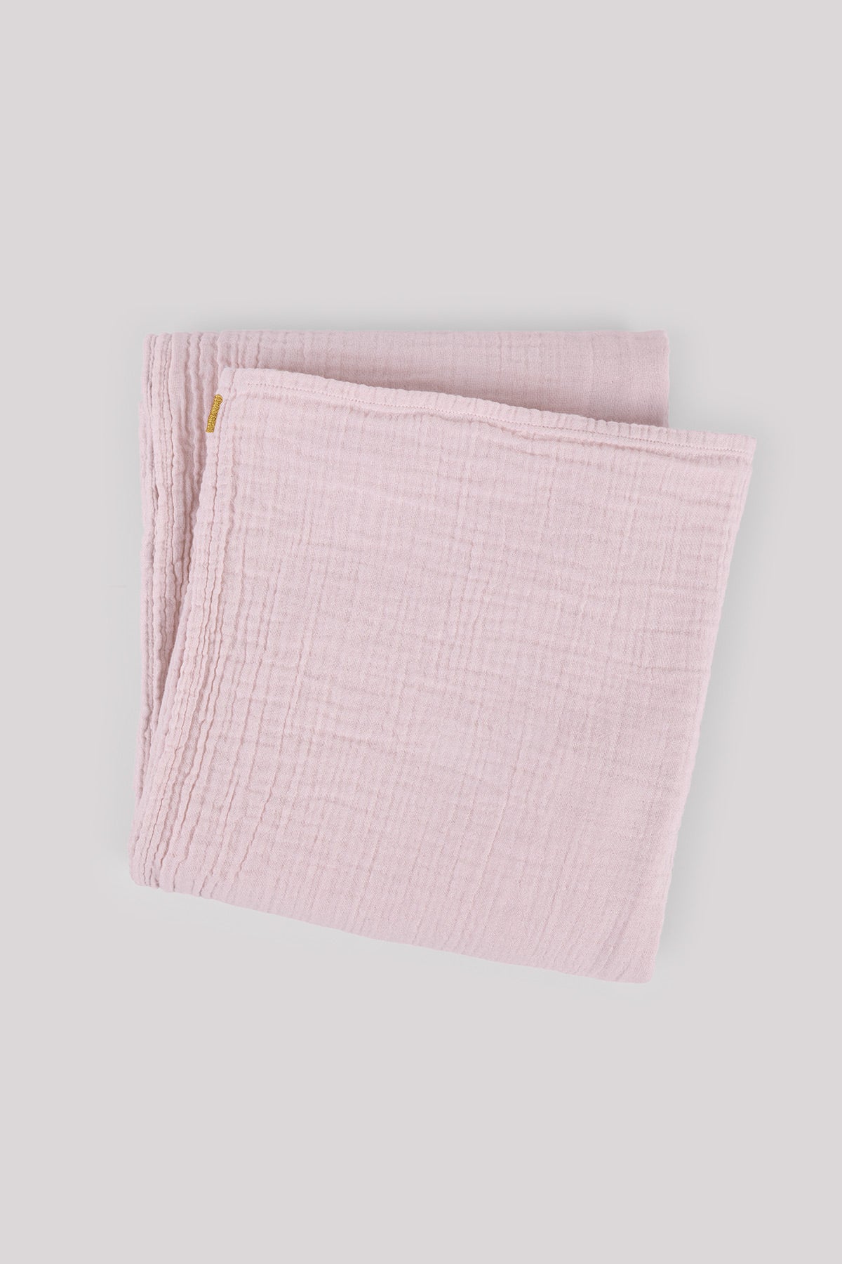 Grand plaid en double gaze de coton rose Les pensionnaires