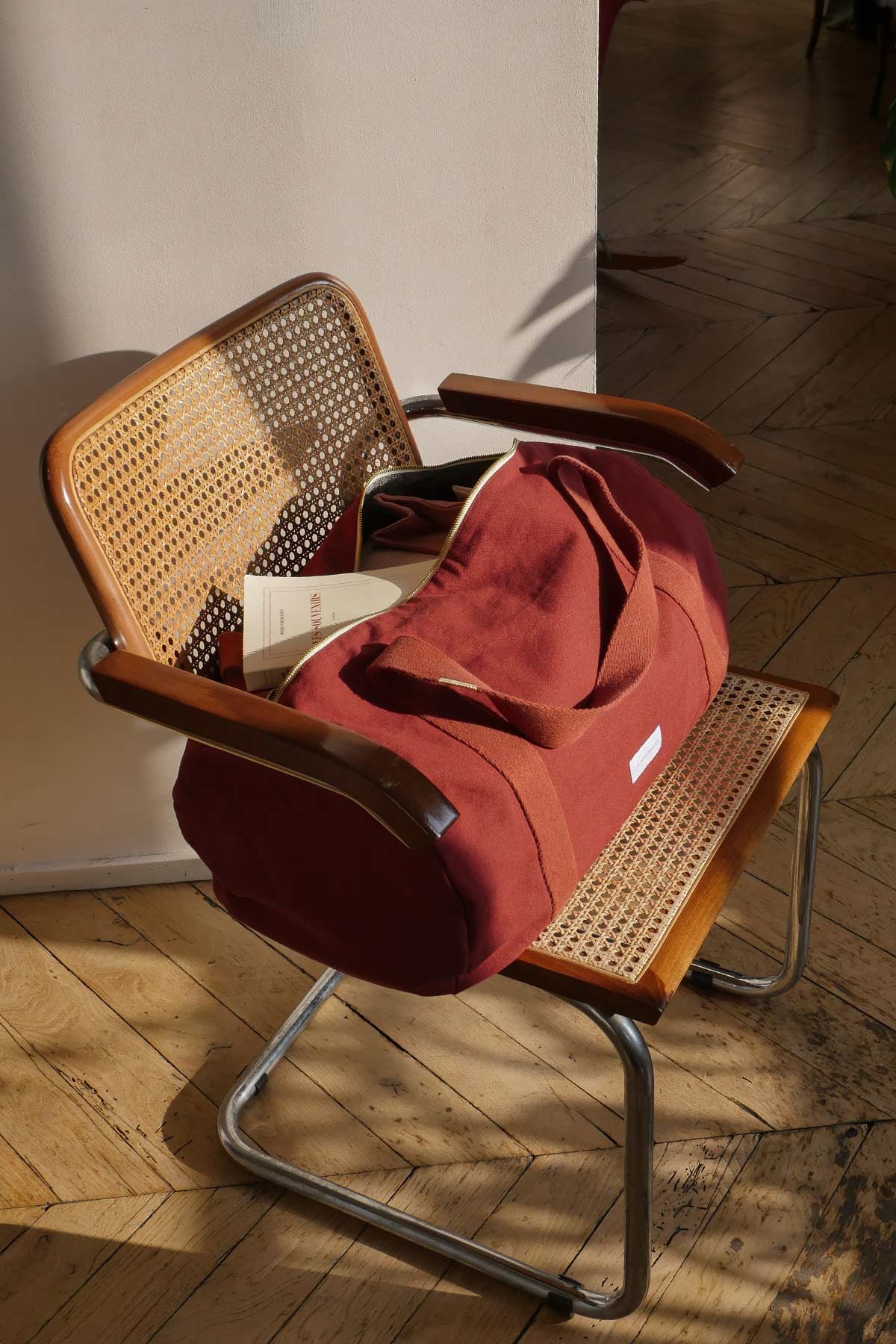sac-weekend-rouge-coton-bio-les-pensionnaires